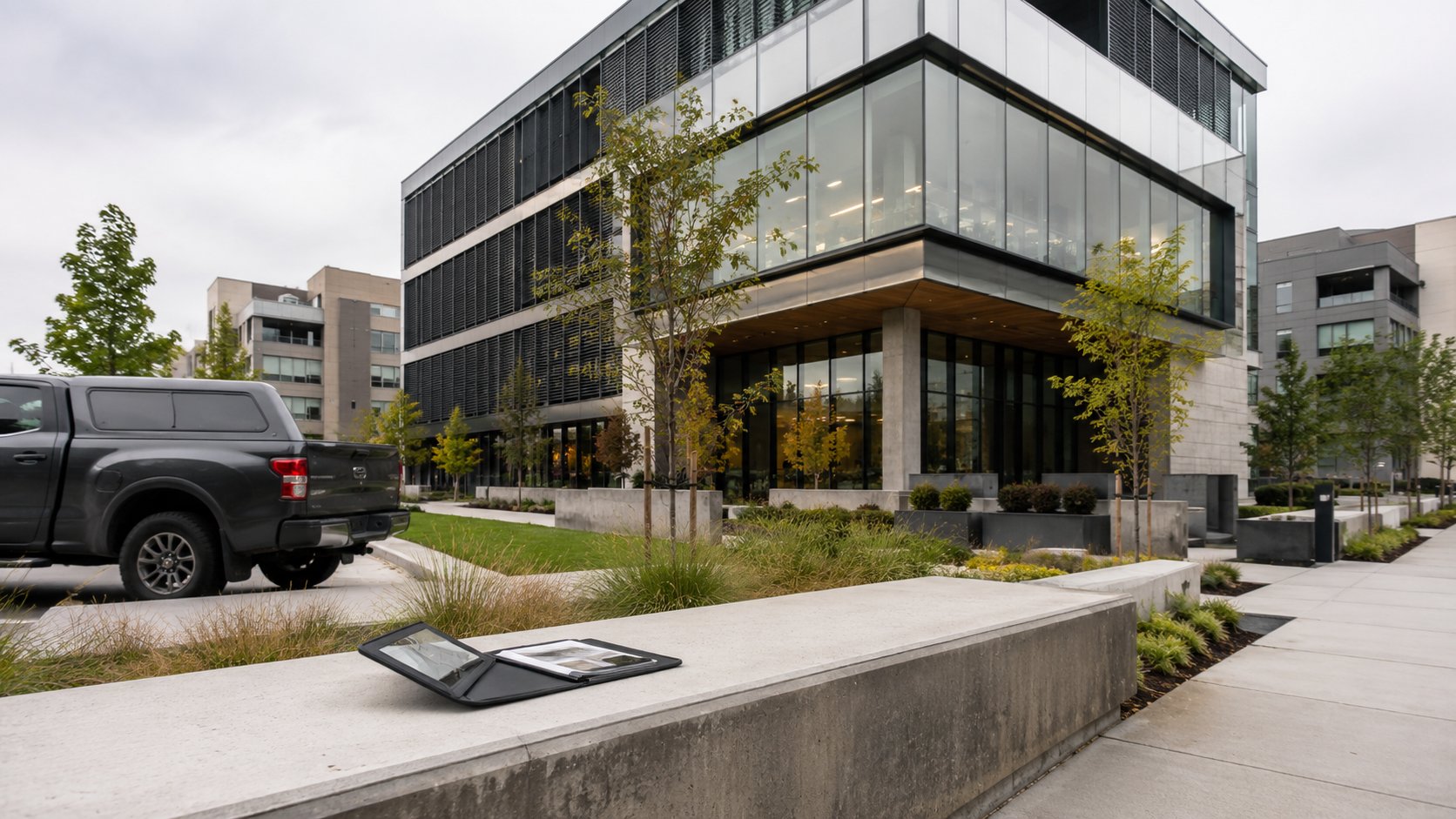 Claims assessment outside a contemporary commercial property